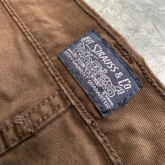 Vintage Style Levi's Brown Pants White Tab Logo Mens 36 x 32 Levi Strauss & Co. - Picture 6 of 12